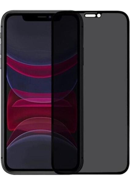iPhone 11 Gizli Hayalet 5d Tam Kaplayan Cam Siyah