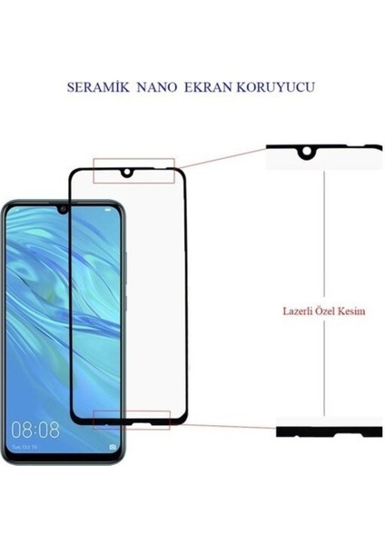 Huawei P Smart 2019 Cam Tam Kaplayan Ekran Koruyucu - Siyah fiyatları