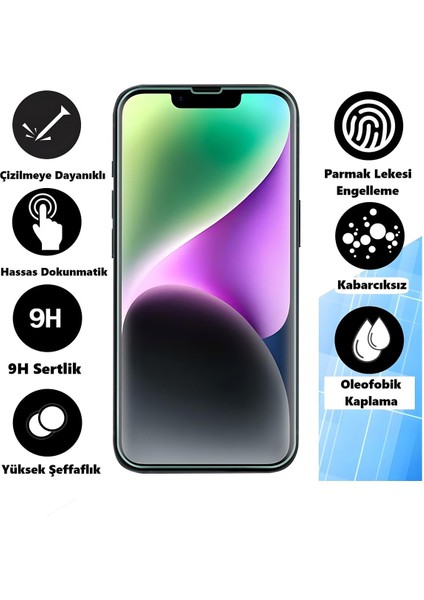 iPhone 13 Darbeye Dayanıklı Şeffaf Nano Ekran Koruyucu Cam - Ince ve Esnek