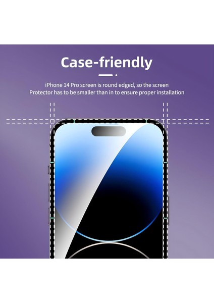 iPhone 14 Pro Darbeye Dayanıklı Şeffaf Nano Ekran Koruyucu Cam - Ince ve Esnek