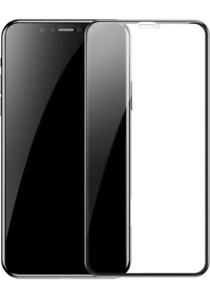 Uyumlu iPhone 11 Cam Tam Kaplayan Ekran Koruyucu - Siyah - Extra Ince