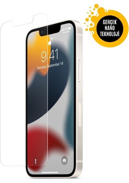 iPhone 14 Plus Gerçek Nano Ekran Koruyucu Cam Uyumlu - Extra Ince