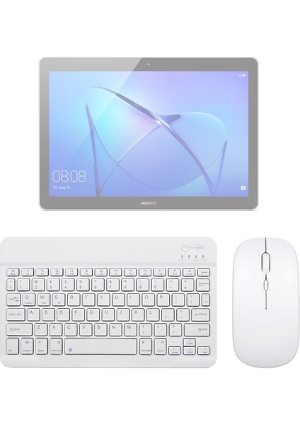 Huawei Mediapad T3 Uyumlu Aeroset-Bm 520 Beyaz Kablosuz Bluetooth Tablet Klavye Mouse Seti