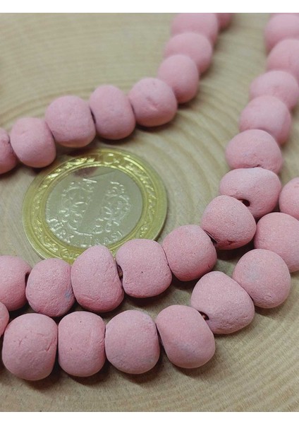 Pembe Pigmentli Seramik Boncuk Dizi 8-9MM/29CM (54238) fiyatları