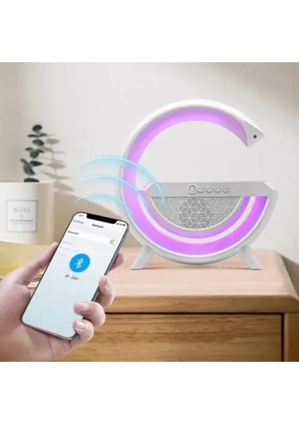 Rgb Bluetooth ve Sd Kartlı 15W Kablosuz Şarj Destekli Hoparlör
