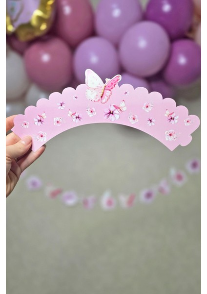 Kelebek Konsepti Cupcake Sargısı 10'lu