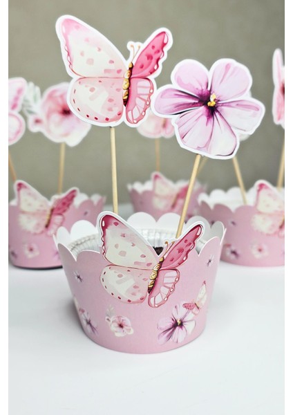 Kelebek Konsepti Cupcake Sargısı 10'lu fiyatları