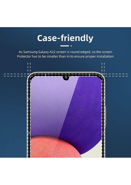 Samsung Galaxy A22 - M22 - M32 Uyumlu Ekran Koruyucu Cam - Ince ve Esnek modelleri
