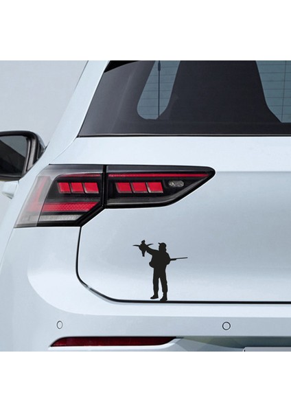 Avcı Sticker - Ördek Avı Sticker - Hunter Sticker - Oto Sticker - Araba Sticker - Araç Sticker