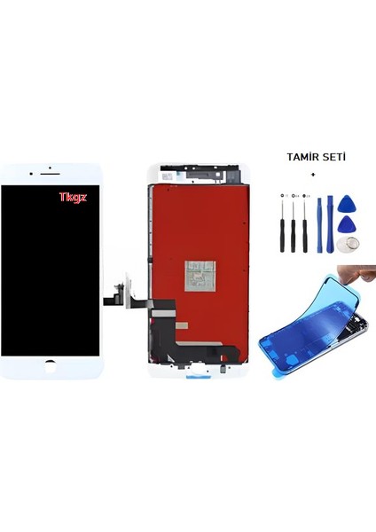iPhone 7 PLUS Lcd Ekran Dokunmatik Orijinal Kalite + TAMİR SETİ + TOZ BANTI BEYAZ