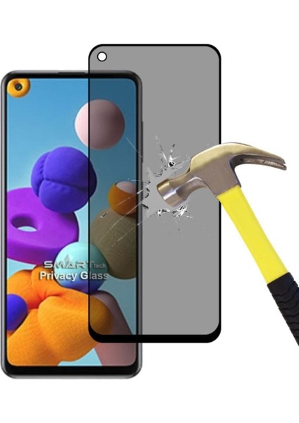 Samsung Galaxy A21S Yandan Görünmeyen 5d Hayalet Ekran Koruyucu - Extra Ince