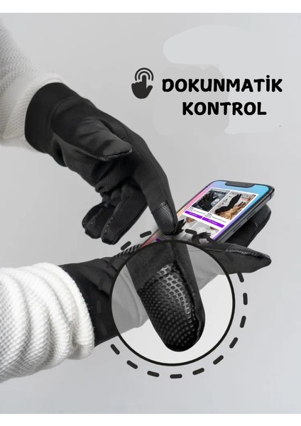 Motosiklet-Kayak Eldiveni Su Kaydırmaz-Soğuk Geçirmez Dokunmatik Parmak fırsatları