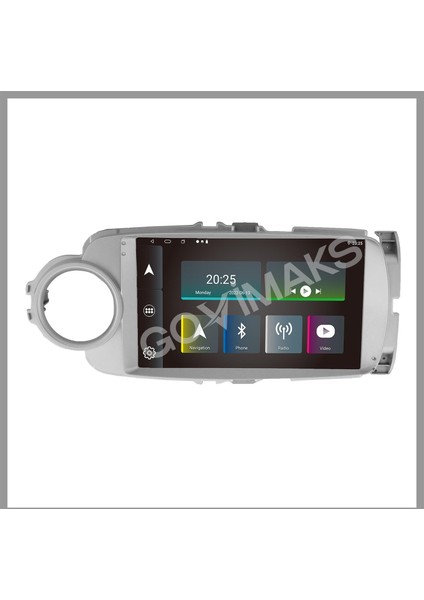 GOVİMAKS TOYOTA YARIS 2012-2019 UYUMLU GRİ 8 GB RAM 128 GB HAFIZA ANDROID MULTIMEDIA TEYP