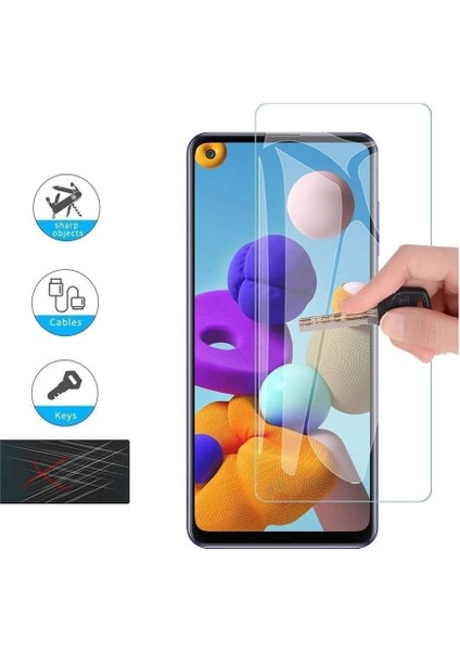 Samsung Galaxy A21S Nano Cam Kırılmaz Cam Ekran Koruyucu Ultra Koruma - Extra Ince fiyatları
