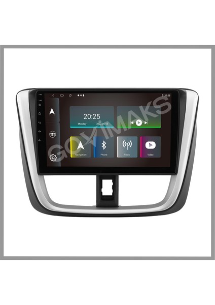 GOVİMAKS TOYOTA VIOS YARIS 2016-2019 UYUMLU 4 GB RAM 64 HAFIZA ANDROID MULTIMEDIA TEYP