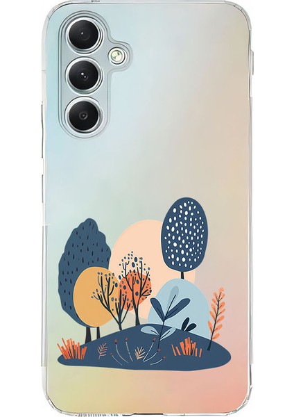 Samsung A35 Uyumlu Ağaçlı Doğa Desenli Silikon Kılıf