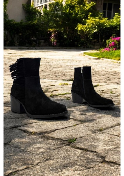 D24KB-1690 Siyah Deri Tam Ortopedik Kadın Casual Bot fırsatları