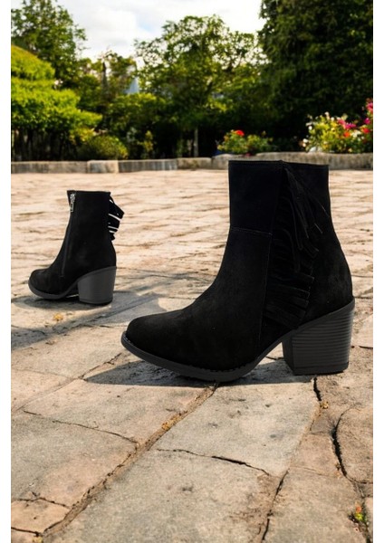 D24KB-1690 Siyah Deri Tam Ortopedik Kadın Casual Bot indirimleri