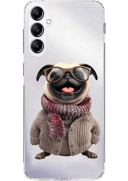 Samsung A24 Uyumlu Gözlüklü Şirin Köpek Desenli Silikon Kılıf