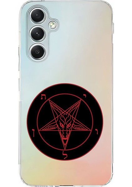 Samsung A55 Uyumlu Pentagram Desenli Silikon Kılıf