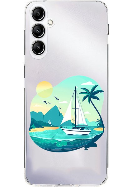 Samsung A34 Uyumlu Yelkenli Desenli Silikon Kılıf