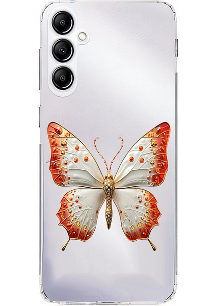 Samsung A24 Uyumlu Zarif Kelebek Desenli Silikon Kılıf