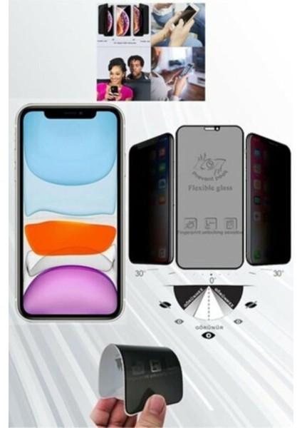 Apple iPhone 11 Tam Kaplayan 5d Mat Seramik Nano Hayalet Privacy Gizli Ekran Koruyucu Esnek Cam fiyatları