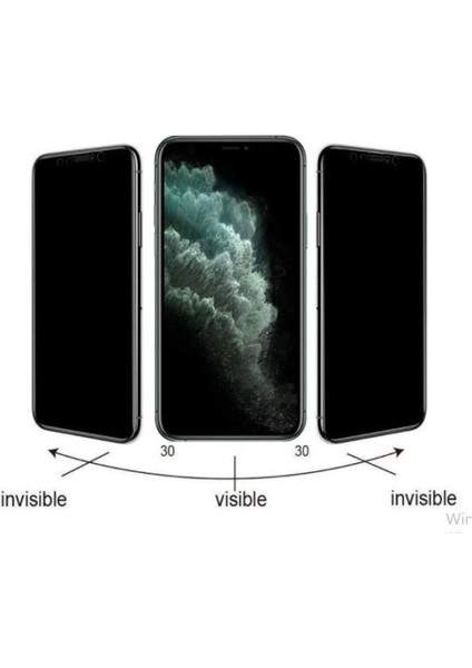 Apple iPhone 11 Tam Kaplayan 5d Mat Seramik Nano Hayalet Privacy Gizli Ekran Koruyucu Esnek Cam modelleri
