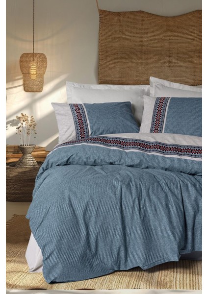 Folk Art Çift Kişilik Nevresim Takımı - Polku Gri