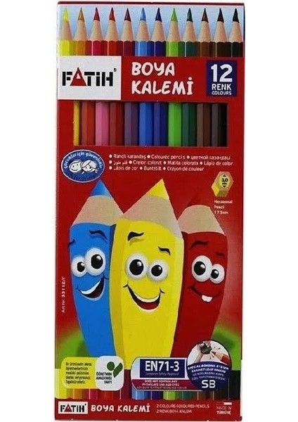 12 Renk Tam Boy Kuru Boya