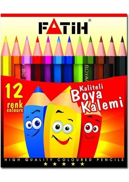 12 Li Yarım Boy Kuru Boya Kalemi fiyatları