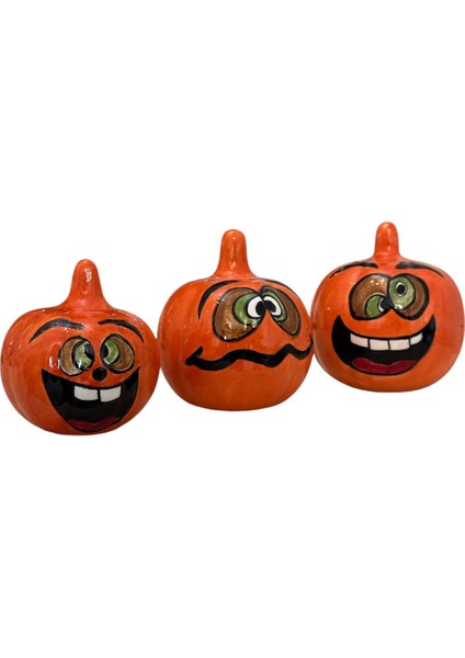 Cadılar Bayramı Hallowen Balkabağı Çini Handmadedekoratif Biblo