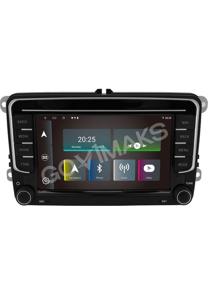 Volkswagen 7 Inch 4 GB Ram 64 GB Hafızalı Jetta - Passat- B6-B7-Cc-Golf-Tiguan-Amarok-Scirocco-Transporter-Caddy-Polo Oem Multimedia Teyp