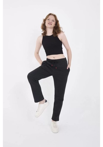 Unisex Üç Iplik Basic Eşofman Pantolon - Antrasit