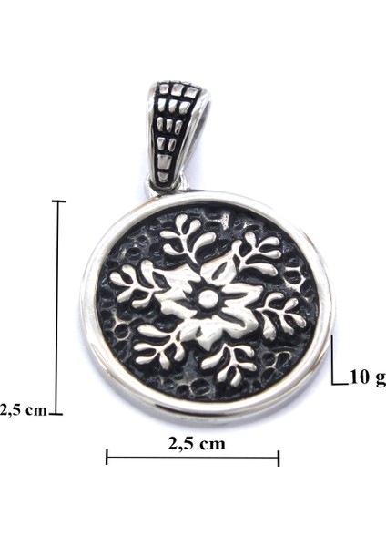 316L Çelik Çiçek Detaylı Yuvarlak Kolye Ucu TGR-559 modelleri