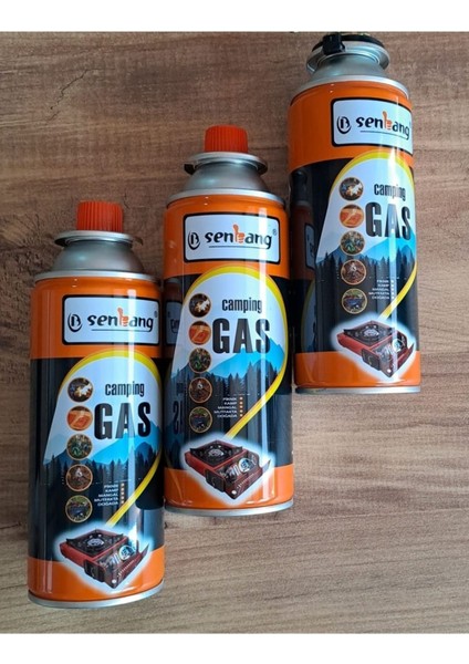 Kamp Ocağı Yedek Tüp Gazı Pürmüz Torc Kafası Için 5 Adet Kamp Gaz Tüpü Çakmak Gazı (400ML)