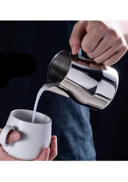 Süt Potu Profesyonel Ördek Ağızlı Latte Art Pitcher - Paslanmaz Çelik | 500 ml