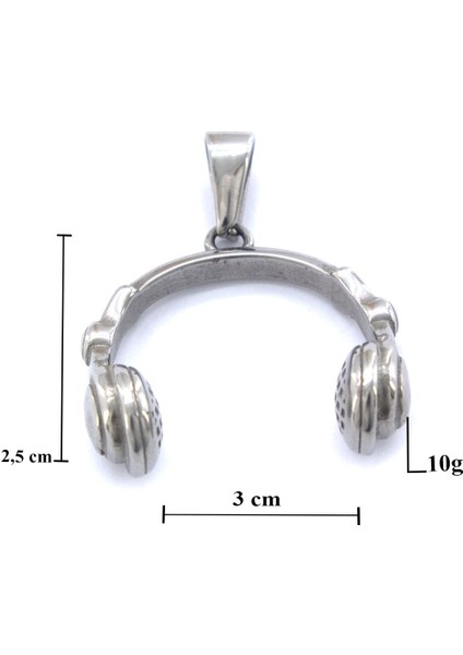 316L Çelik Kulaklık Şeklinde Kolye Ucu TGR-567 modelleri