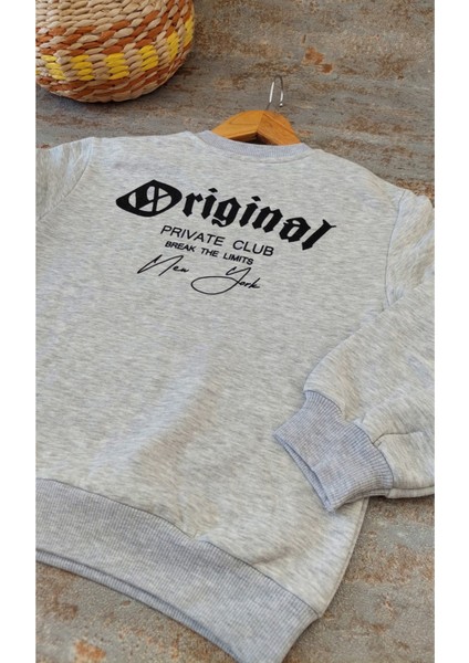 Gri Renk,3 Iplik ,şardonlu,unisex Eşofman Takımı