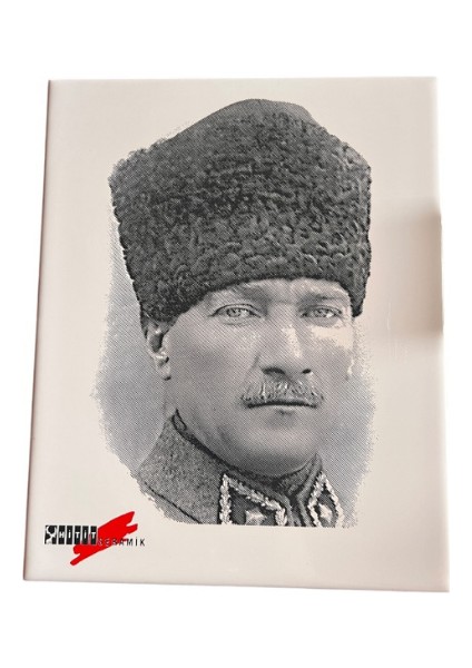 Fayans Üzerine Özel Üretim Atatürk Portresi