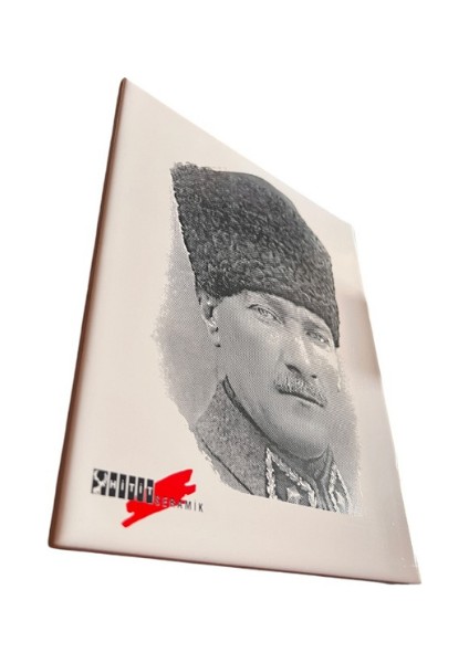 Fayans Üzerine Özel Üretim Atatürk Portresi