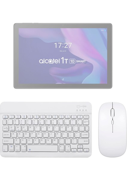 Alcatel 1t Uyumlu Aeroset-Bm 520 Beyaz Kablosuz Bluetooth Tablet Klavye Mouse Seti