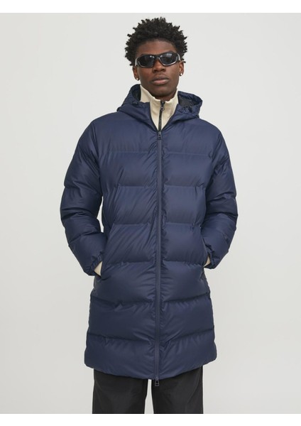 Jcoelements Uzun Şişme Erkek Mont Su Geçirmez Kapüşonlu Lacivert 12239014 fiyatları