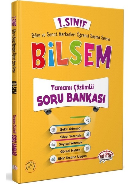 Editör 1.sınıf Bilsem Hazırlık Kitapları Seti