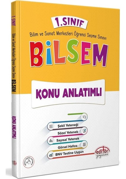 Editör 1.sınıf Bilsem Hazırlık Kitapları Seti