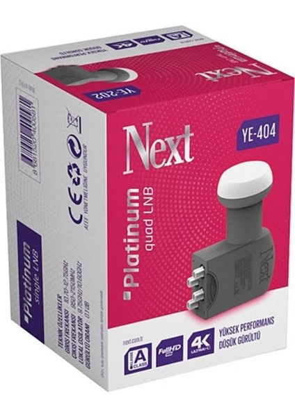 Nextstar Next YE-404 Platinum Quad 4'lü Lnb