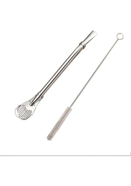 Kaşıklı Delikli Pipet ve Temizleme Fırçası