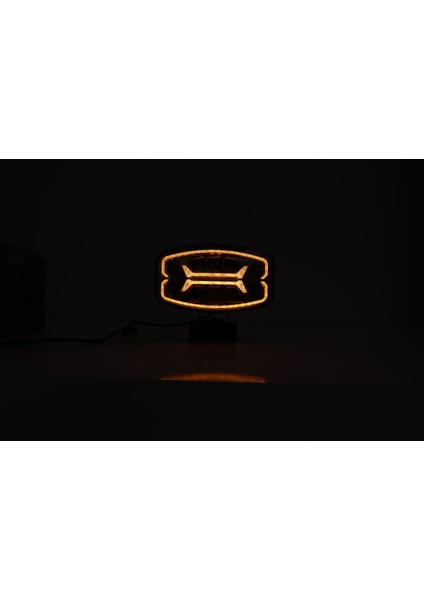 Oval Ledli Sis Lambası Sarı - Beyaz Çift Renk 12/24 Volt Uyumlu