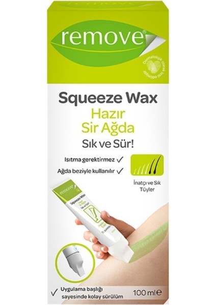 Squeeze Inatçı ve Sık Tüyler Wax Hazır Sir Ağda 100 ml