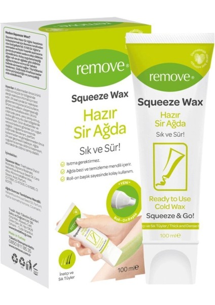 Squeeze Inatçı ve Sık Tüyler Wax Hazır Sir Ağda 100 ml